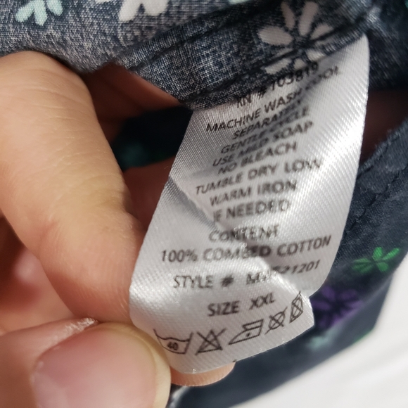 HARLEY-DAVIDSON Men's Navy Floral Aloha Collared Button Down Shirt Size XXL - Picture 4 of 15